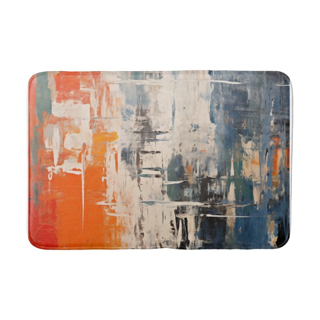 Chromatic Crossroads Abstract Digital Painting Badrumsmatta (Framsidan)