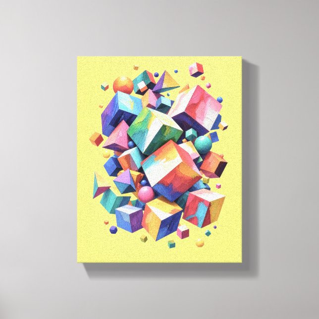 Chromatic Cube Symphony Canvastryck (Framsida)