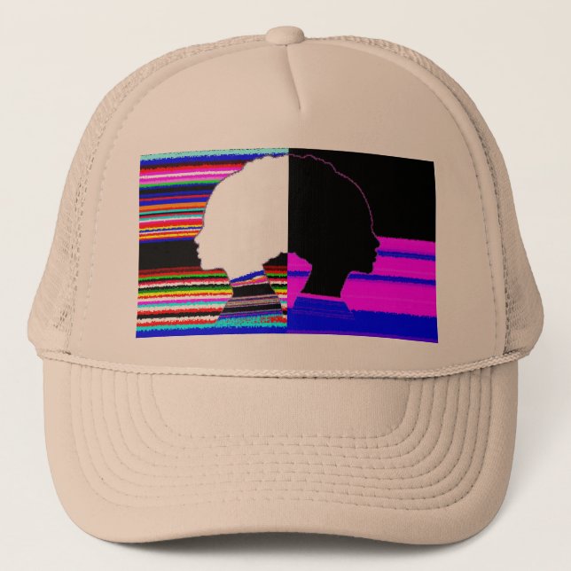 Chromatic Dual Profile – Modern Art Trucker Cap Keps (Framsida)