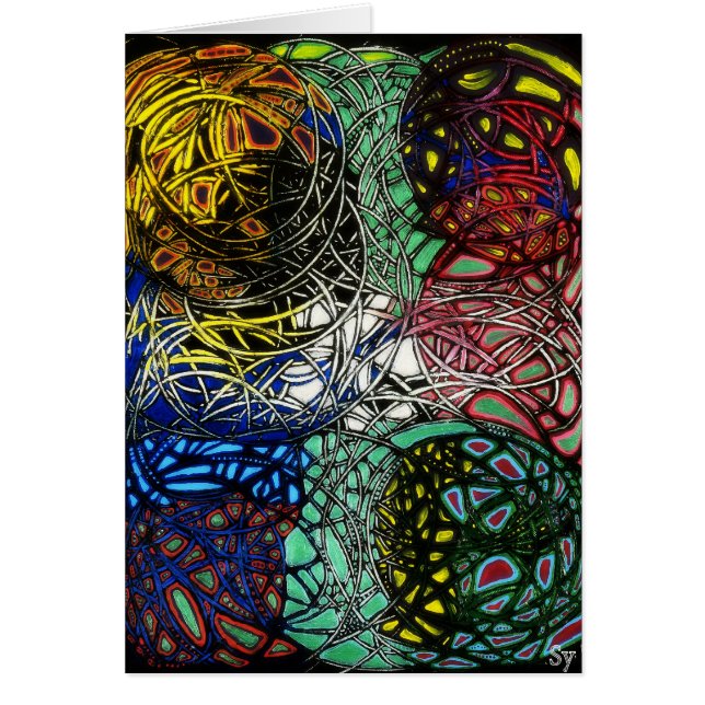 Chromatic fantasi hälsningskort (Framsidan)