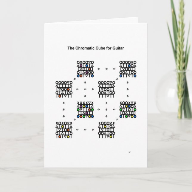 Chromatic kub för gitarren - nytt års kort (Framsida)