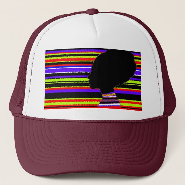 Chromatic Stripe Profile – Pop Art Trucker Cap Keps (Framsida)