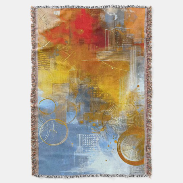 Chromatische Skyline: Puls der urbanen Abstraktion Filt (Framsidan Vertikal)