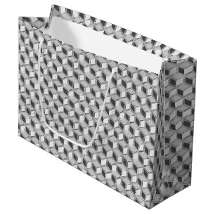 Chrome 3-d-boxar - silver grått