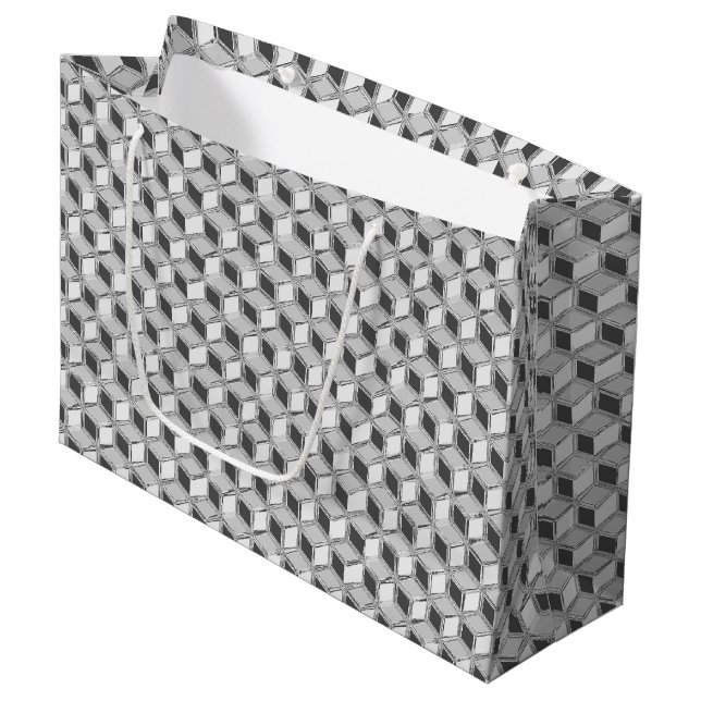 Chrome 3-d-boxar - silver grått (Framsidan Vinklad)