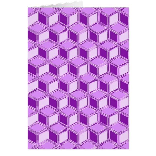 Chrome 3-d-boxar - violet lila OBS kort (Framsidan)