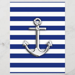 Chrome Anchor på Navy Rand Reklamblad