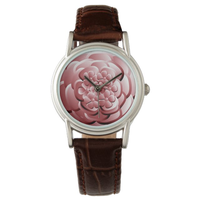 Chrome Blommor - Rubescent Watch Armbandsur (Framsida)