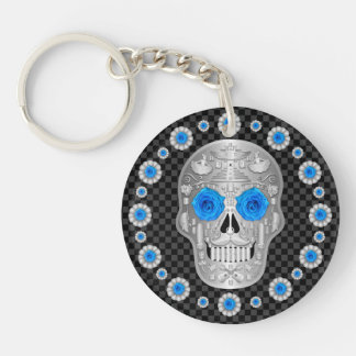 Chrome Calavera (Blå Ros)