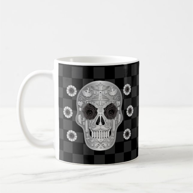 Chrome Calavera (Black Ro)-kaffe Mugg (Vänster)