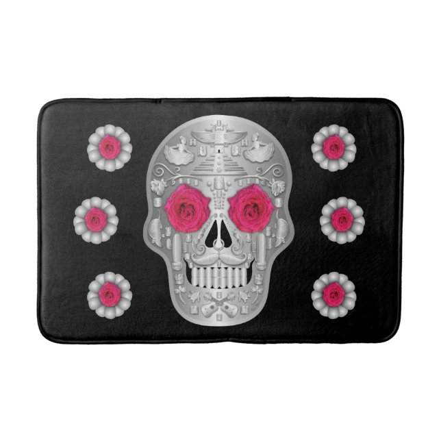 Chrome Calavera (Rosa ros) Bath Mat Badrumsmatta (Framsidan)