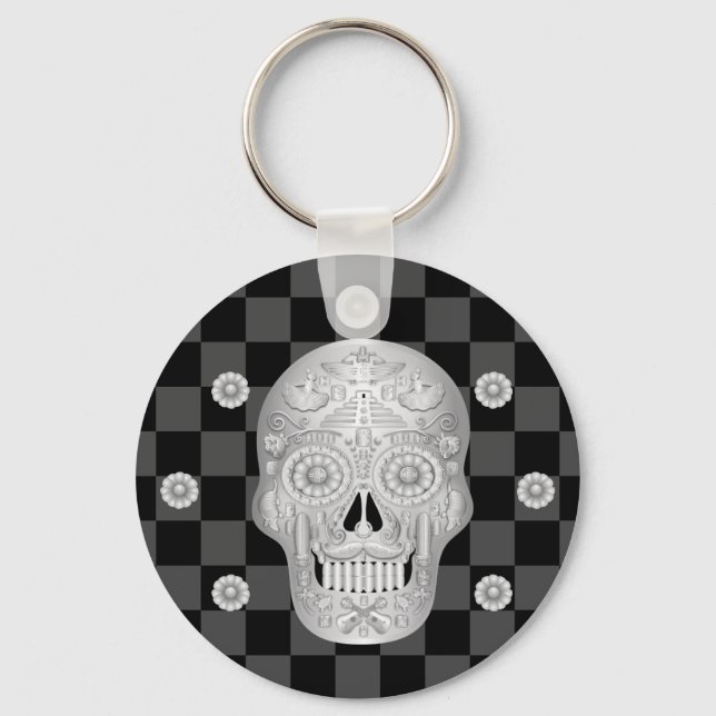 Chrome Calavera Watch Nyckelring (Framsida)