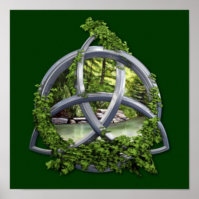 Chrome Celtic Trinity Knot Poster (Framsidan)