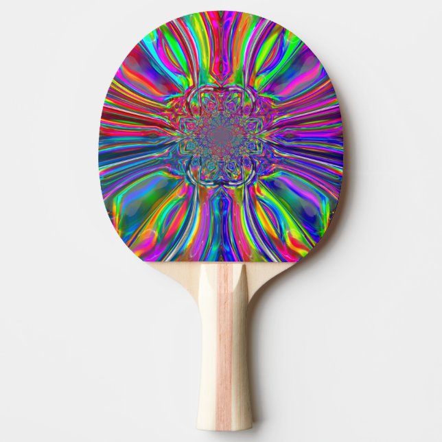 Chrome Färg Laser Ping Pong Paddle Pingisracket (Framsidan)
