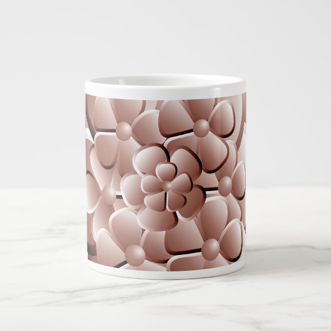 Chrome Flowers - Copper Giant Coffee Mugg Jumbo Mugg (Framsidan)