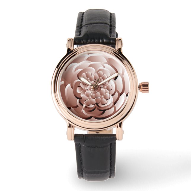 Chrome Flowers - Copper Watch Armbandsur (Framsida)