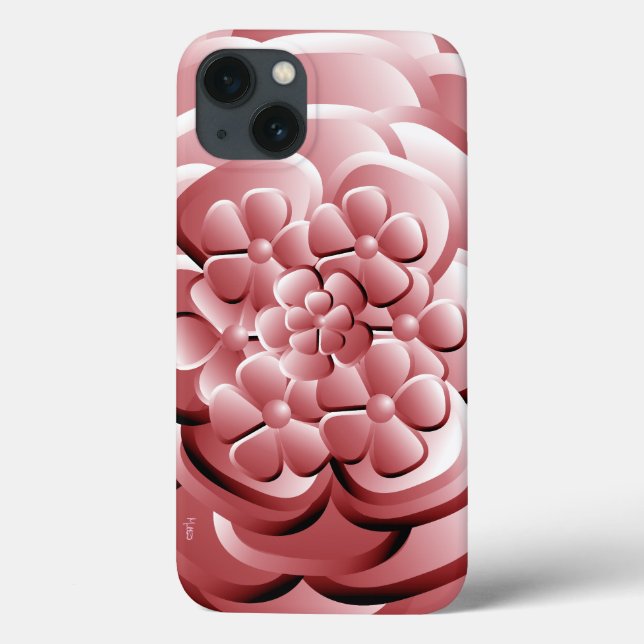 Chrome Flowers - Rubescent Fodral-Mate iphone case (Baksida)
