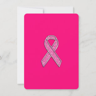 Chrome Glitter Stil Rosa Ribbon Awareness