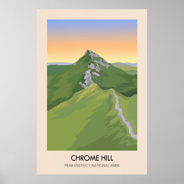 Chrome Hill Peak District Travel Poster (Framsidan)
