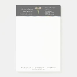 Chrome HoloGraph 3D Mediccal Caduceus Post-it Block