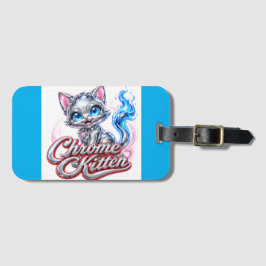 Chrome Kitten Bagageetikett för resor, camping, et Bagagebricka