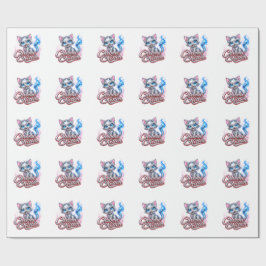 CHROME KITTEN Glansigt inslagspapper Presentpapper