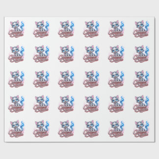 CHROME KITTEN Glansigt inslagspapper Presentpapper