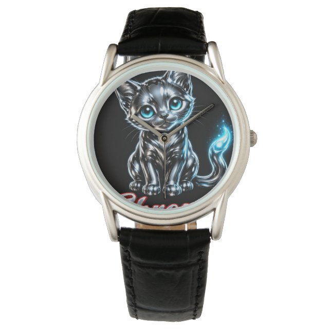 Chrome Kitten Herr  Ageless Watch - Läder  Armbandsur (Framsida)