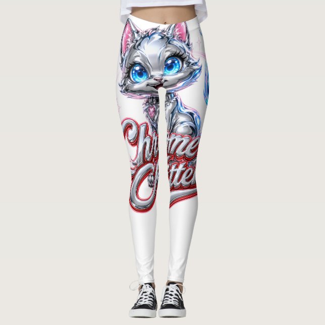 CHROME KITTEN "Meow vibes" leggings (Framsida)