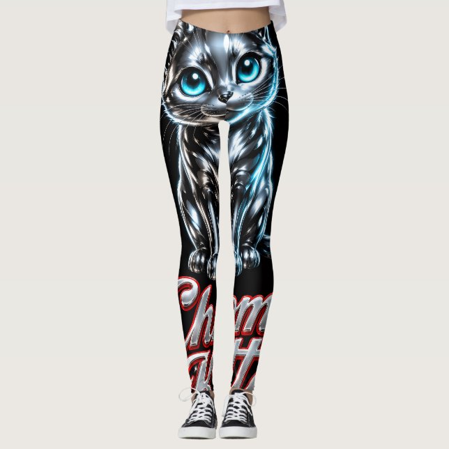 Chrome Kitten Nightlife  Leggings (Framsida)