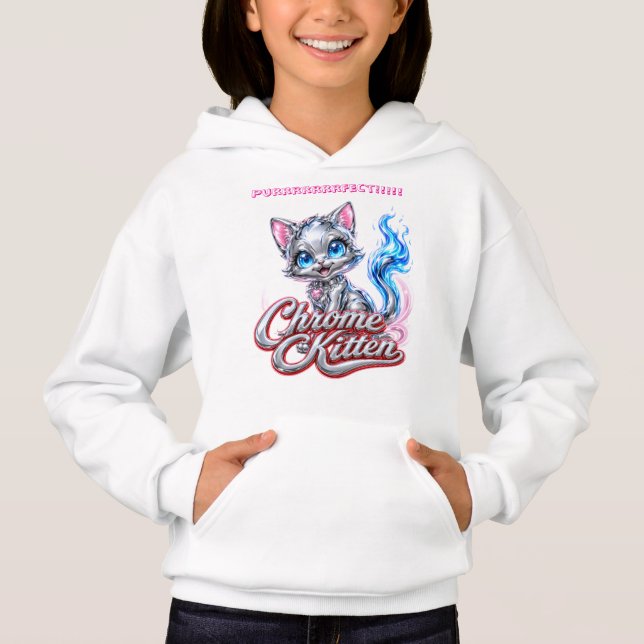 Chrome Kitten " Supacute" Hoodie T Shirt (Framsida)