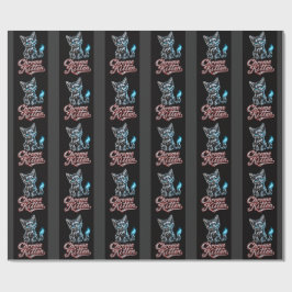 Chrome Kitten Svart Inpackningspapper Presentpapper