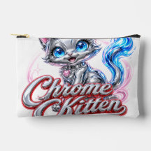 Chrome Kitten zip-påse/pennfodral