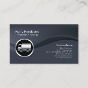 Chrome Lastbil Icon Transporter BusinessCard Visitkort