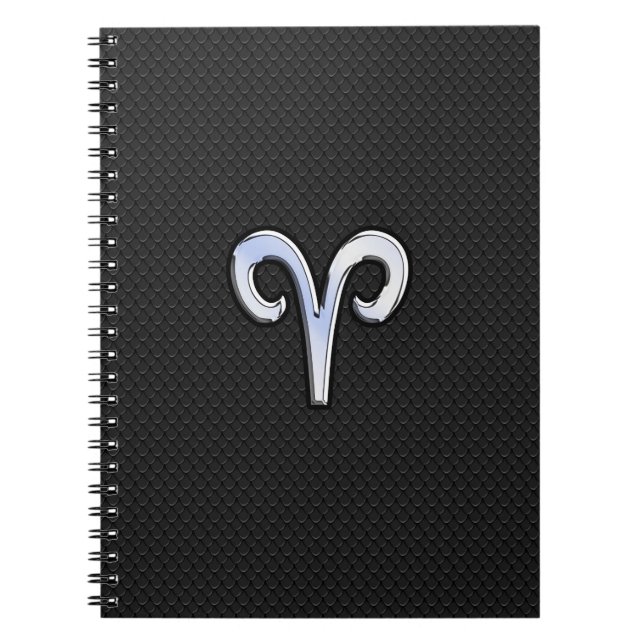 Chrome like Aries Zodiac-tecken Anteckningsbok (Framsidan)
