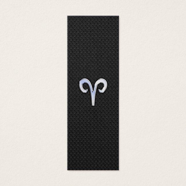 Chrome like Aries Zodiac-tecken Litet Visitkort (Framsidan)