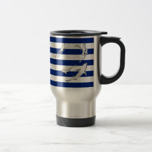 Chrome like Diver and Sharks on Nautical Rand Resemugg