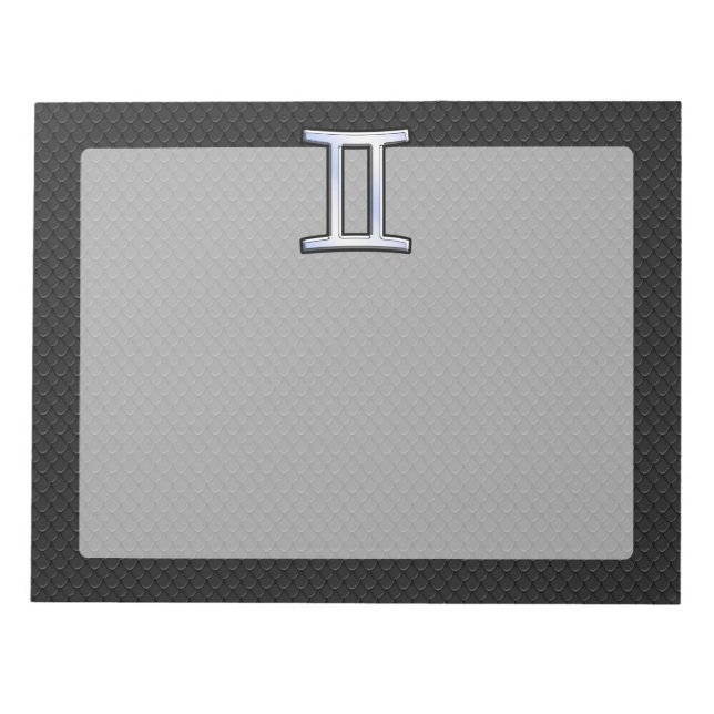 Chrome like Gemini Zodiac-tecken Anteckningsblock (Framsida)