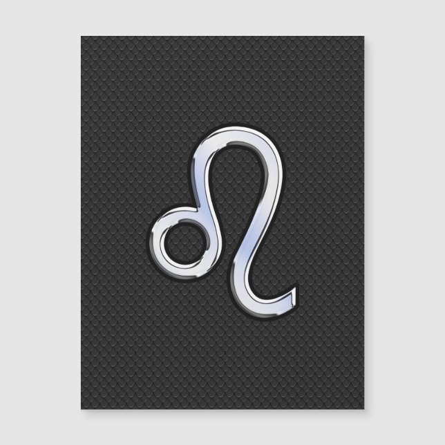 Chrome like Leo Sign on snake skin (Framsida)