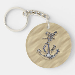 Chrome like Rope Anchor in Sand