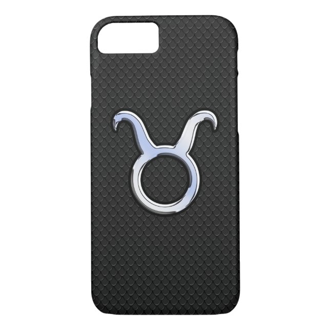 Chrome like Taurus Zodiac Sign Applique Case-Mate iPhone Skal (Baksida)
