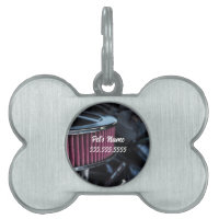 Chrome Luft Intake Pet ID-tagg