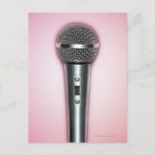 Chrome Microphone Vykort