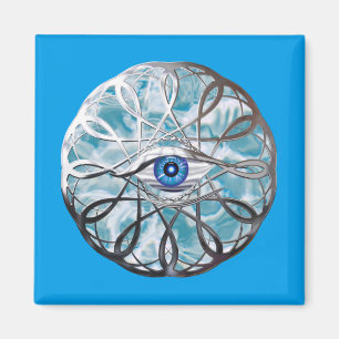 Chrome Mystical Öga Design Magnet