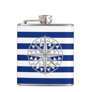 Chrome Nautical Star på Rand Navy Fickplunta