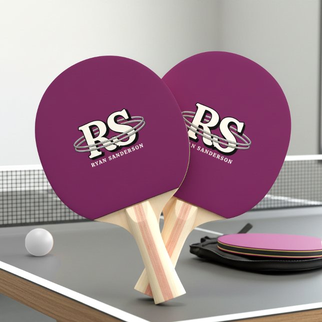 Chrome Orbit Monogram Initialer Alla Färger ID1331 Pingisracket (Skapare uppladdad)