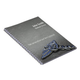Chrome Professional Medical Caduceus Anteckningsbok