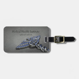 Chrome Professional Medical Caduceus - Bagagetiket Bagagebricka