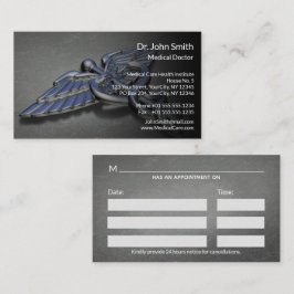 Chrome Professional Medical Caduceus Tidsbeställning Kort