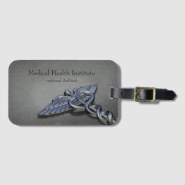 Chrome Professionell Medical Caduceus - Bagagetag Bagagebricka